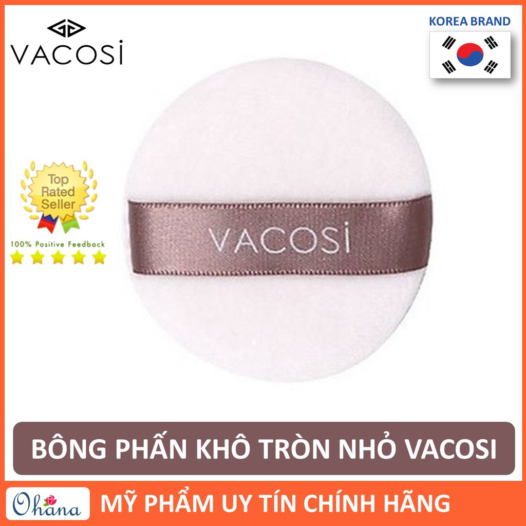 Bông Phấn Khô Tròn Nhỏ Vacosi Makeup House BP19