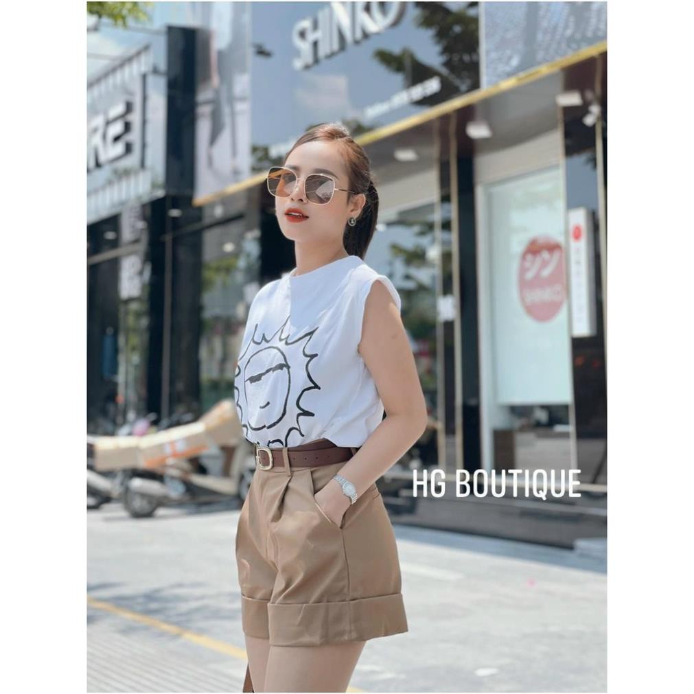 Set áo phông mặt trời mix sooc 2 màu cực chất S04, thời trang nữ Hamoon | BigBuy360 - bigbuy360.vn
