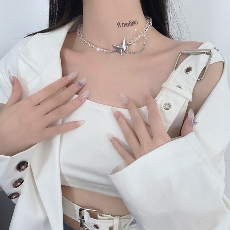 Dây Chuyền Mặt Bướm Đính Ngọc Trai