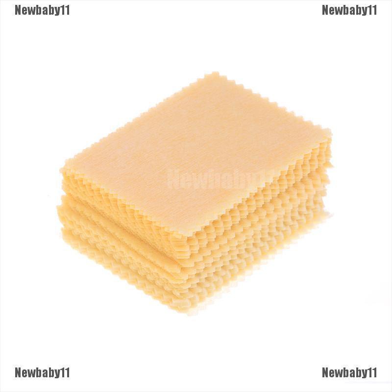 Bộ 100 Khăn Lau Bằng Sợi Microfiber Màu Vàng Cho Điện Thoại / Máy Tính Bảng