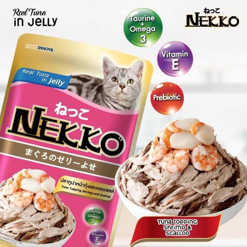 [NEKKO MIX] Pate cá ngừ mix topping cho mèo trưởng thành