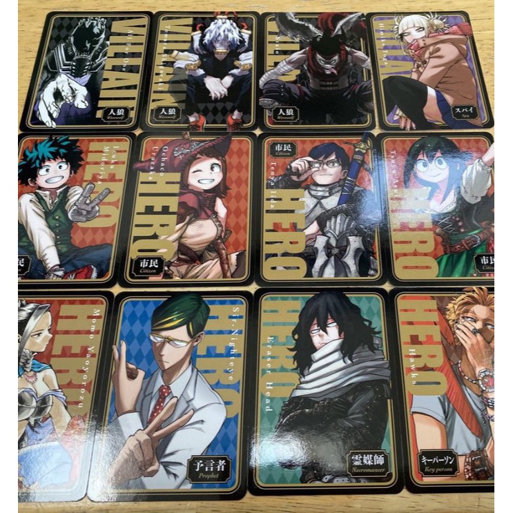 Thẻ Bài Ma Sói MHA My Hero Academia Chính Hãng Random
