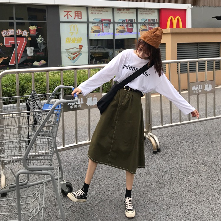 Chân Váy Chữ A Trơn Màu Xinh Xắn Dành Cho Nữ 27125 | BigBuy360 - bigbuy360.vn