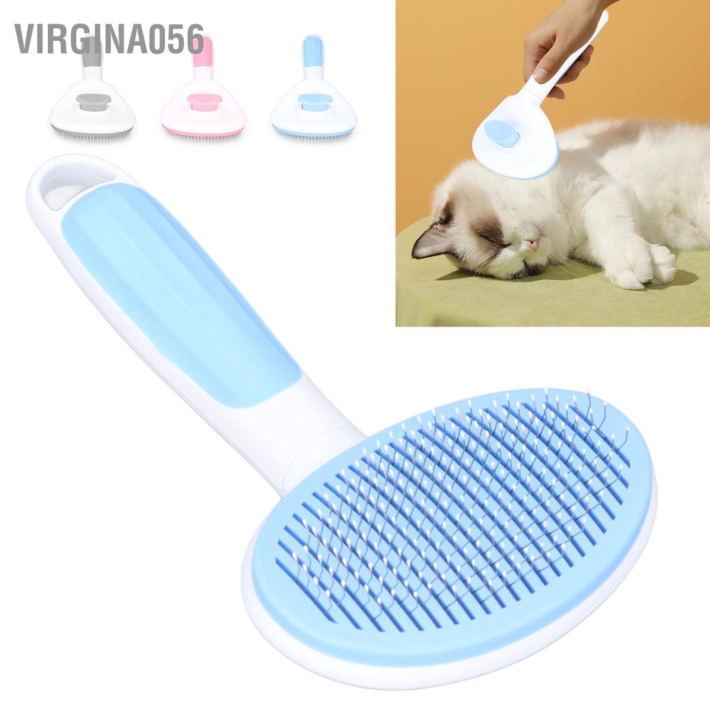 Virgina056 Bàn chải lông cho thú cưng Một bàn tự làm sạch loại bỏ các sợi thảm và rời chó mèo