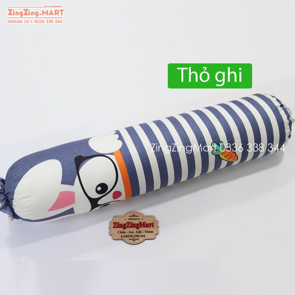 [Săn sale không khó] Vỏ gối ôm Cotton Poly, Kích thước 35 x 105 cm, Mẫu Vịt Vàng