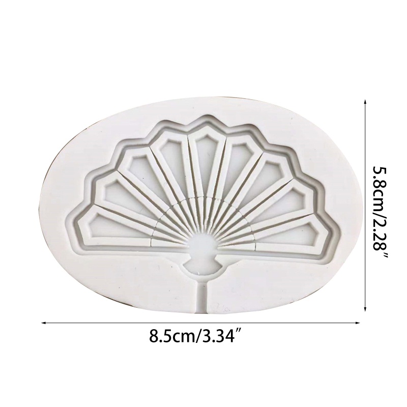 Khuôn Làm Bánh Chất Liệu Silicone Hình Quạt Xếp 3D Dễ Thương