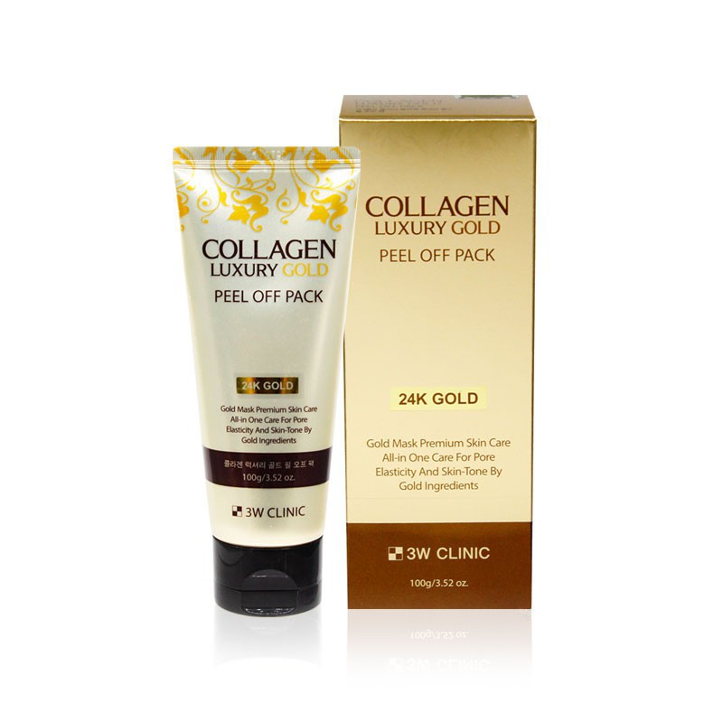 Mặt Nạ Lột Tinh Chất Vàng 24K 3W CLinic Collagen & Luxury Gold Peel Off Pack 100G