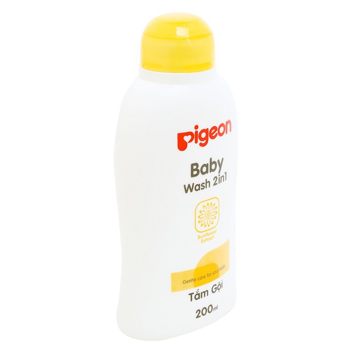 Sữa tắm gội toàn thân Pigeon Baby 2 trong 1 hương Hoa Hướng Dương chai 200ml