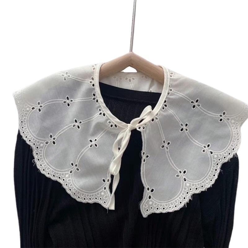 Cổ Áo Sơ Mi Giả Phối Ren Hoa Xinh Xắn Thời Trang