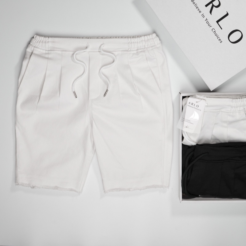 Quần Short Kaki DEVIOUS Lưng Thun Chất Liệu Kaki Cao Cấp Co Dãn Màu Trắng - ARLO