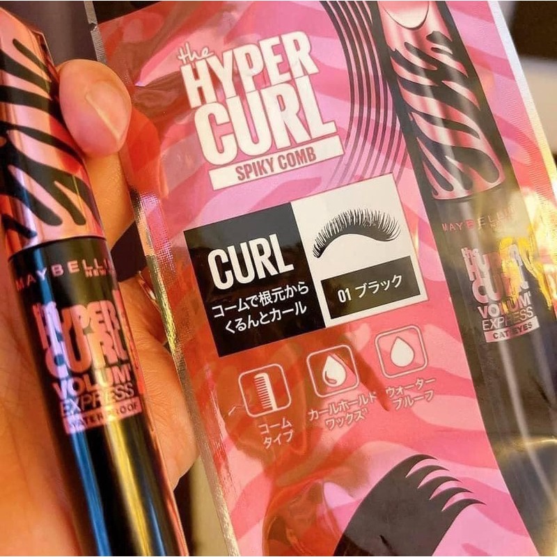 MASCARA MAYBELLINE HYPER CURL DÁNG LƯỢC CHẢI ĐẶC BIỆT - SẢN PHẨM ĐƯỢC CÁC MAKEUP SĂN LÙNG - 8736