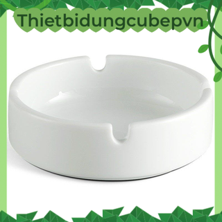 Gạt tàn thuốc sứ trắng cao cấp tròn