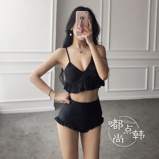 Bikini 2 mảnh bèo đen - hàng quảng châu - có sẵn