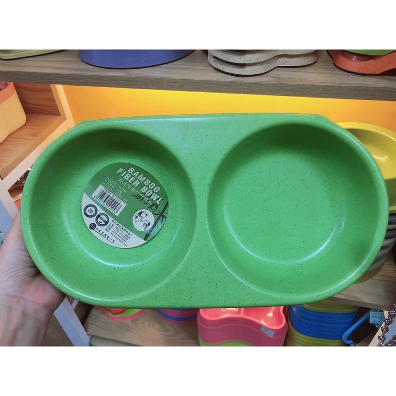 Bát đôi sợi tre cao cấp cho chó mèo