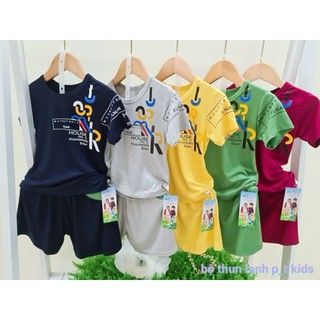 Bộ quần áo cotton cộc tay thun lạnh cho bé trai