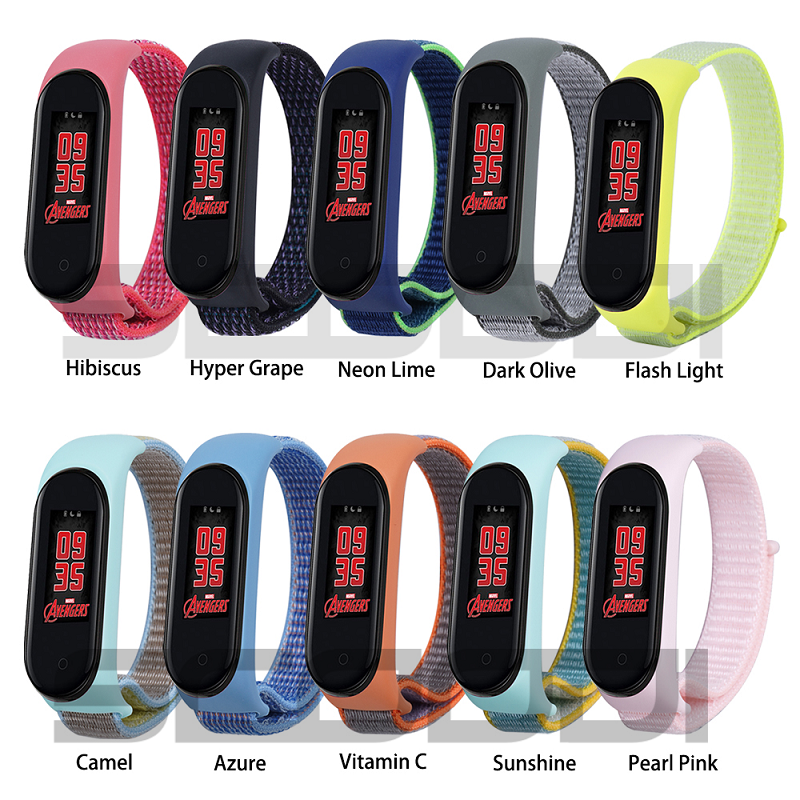 NEW Colors Dây Đeo Sợi Nylon Cho Đồng Hồ Thông Minh for Xiaomi Mi Band 3 4 5 NFC Miband 3 4 5