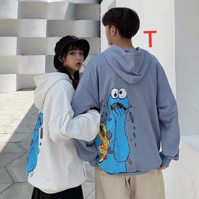 [FREESHIP ĐƠN TỪ 50K] Áo hoodie đôi quái vật xanh (2 chiếc) DTR0919