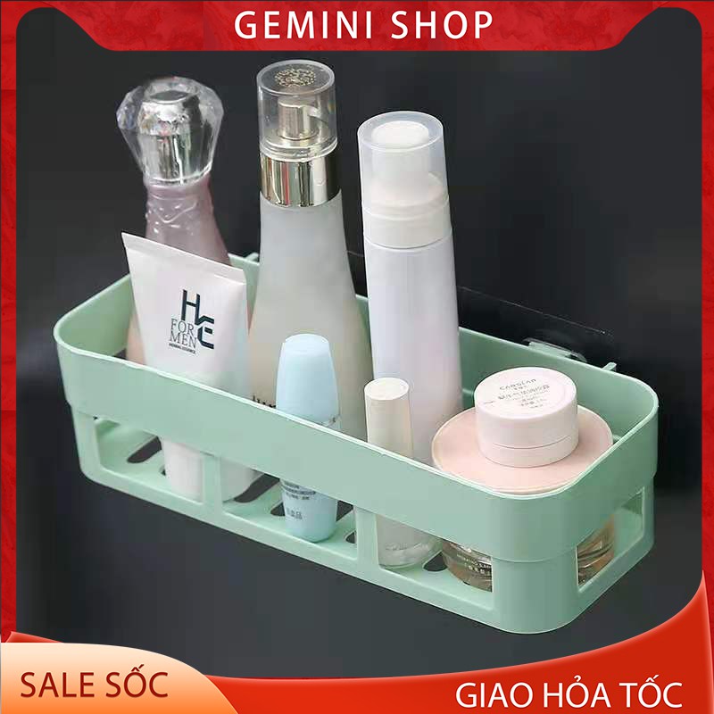 Kệ góc nhà tắm kệ chữ nhật dán tường N215 siêu dính chắc giá để đồ phòng tắm tam giác kệ ngang nhà bếp siêu chắc GEMINI