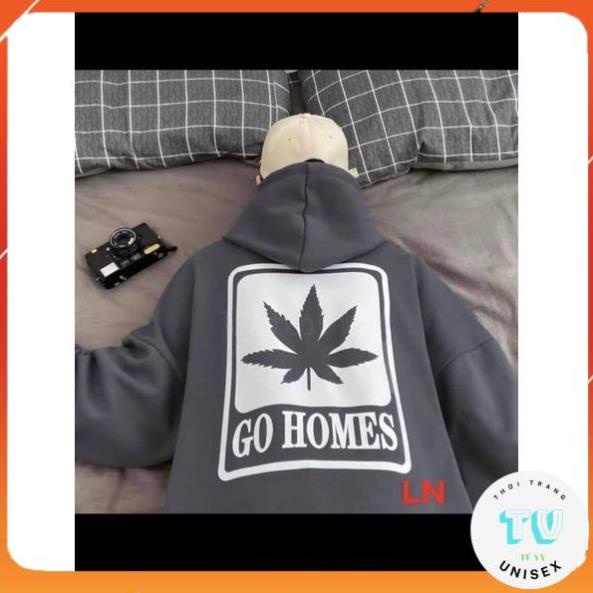 Hoodie Nam Nữ TUVYSHOP  Áo hoodie hình lá Go Home DA6