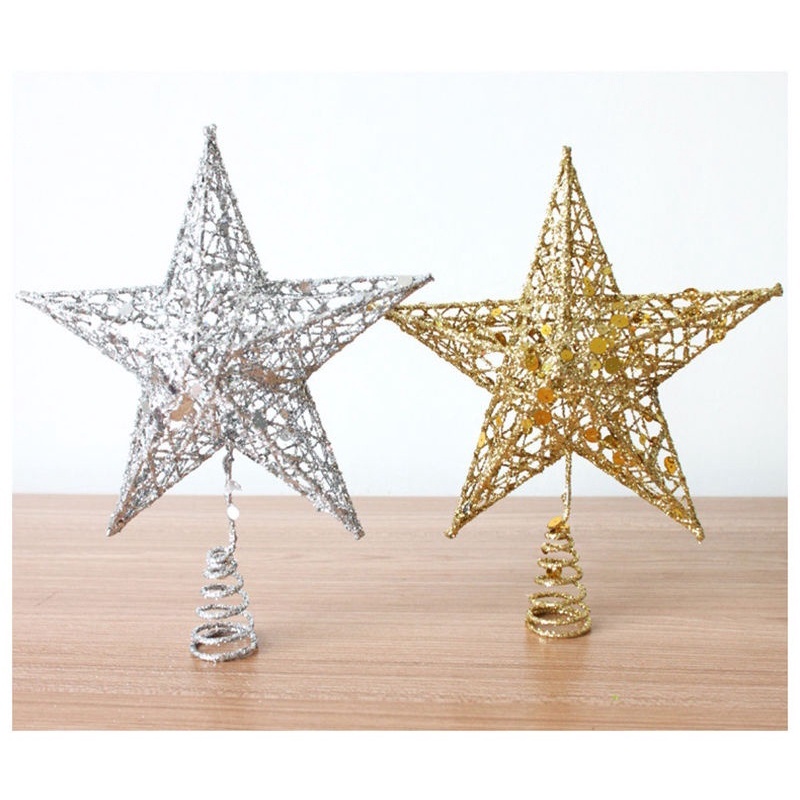 Ngôi Sao Trang Trí Cây Thông Noel Kích Thước 15 / 20 / 25cm Mới