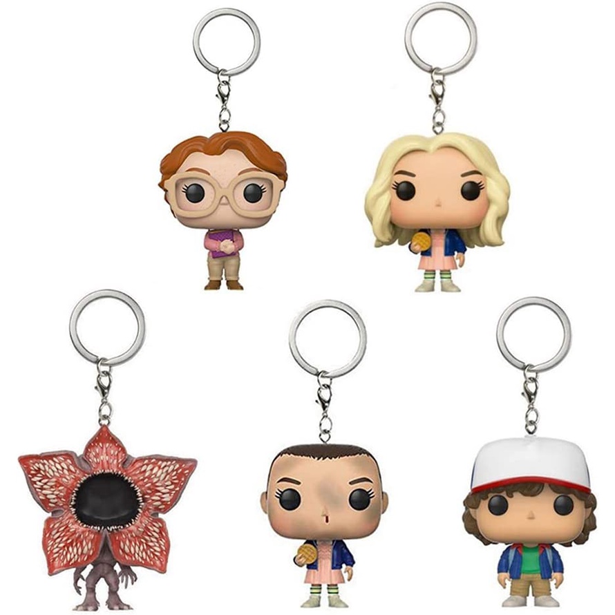 Hàng Sẵn Sàng Funko POP! Móc Khóa Vinyl Hình Nhân Vật Phim Stranger Things Steve Dustin Eleven Demogorgon