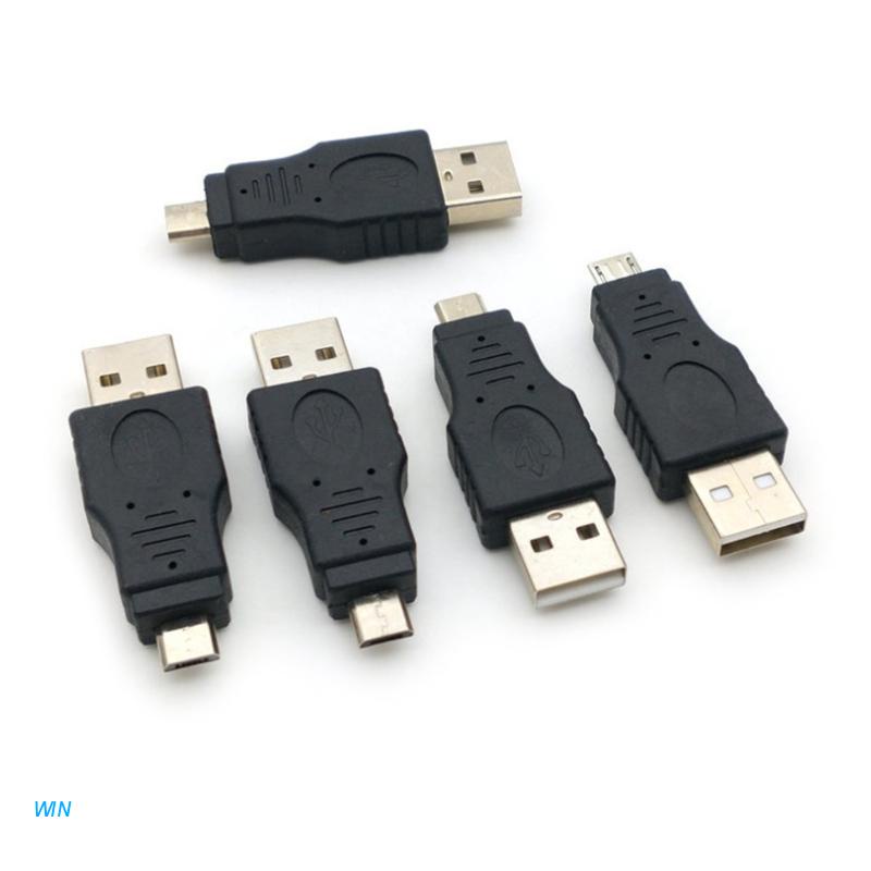 Bộ 5 Đầu Nối Đồng Bộ Dữ Liệu Điện Thoại Di Động Siêu Nhẹ Kết Nối USB Sang Micro Male