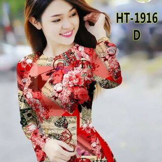 Vải áo dài hoa họa tiết