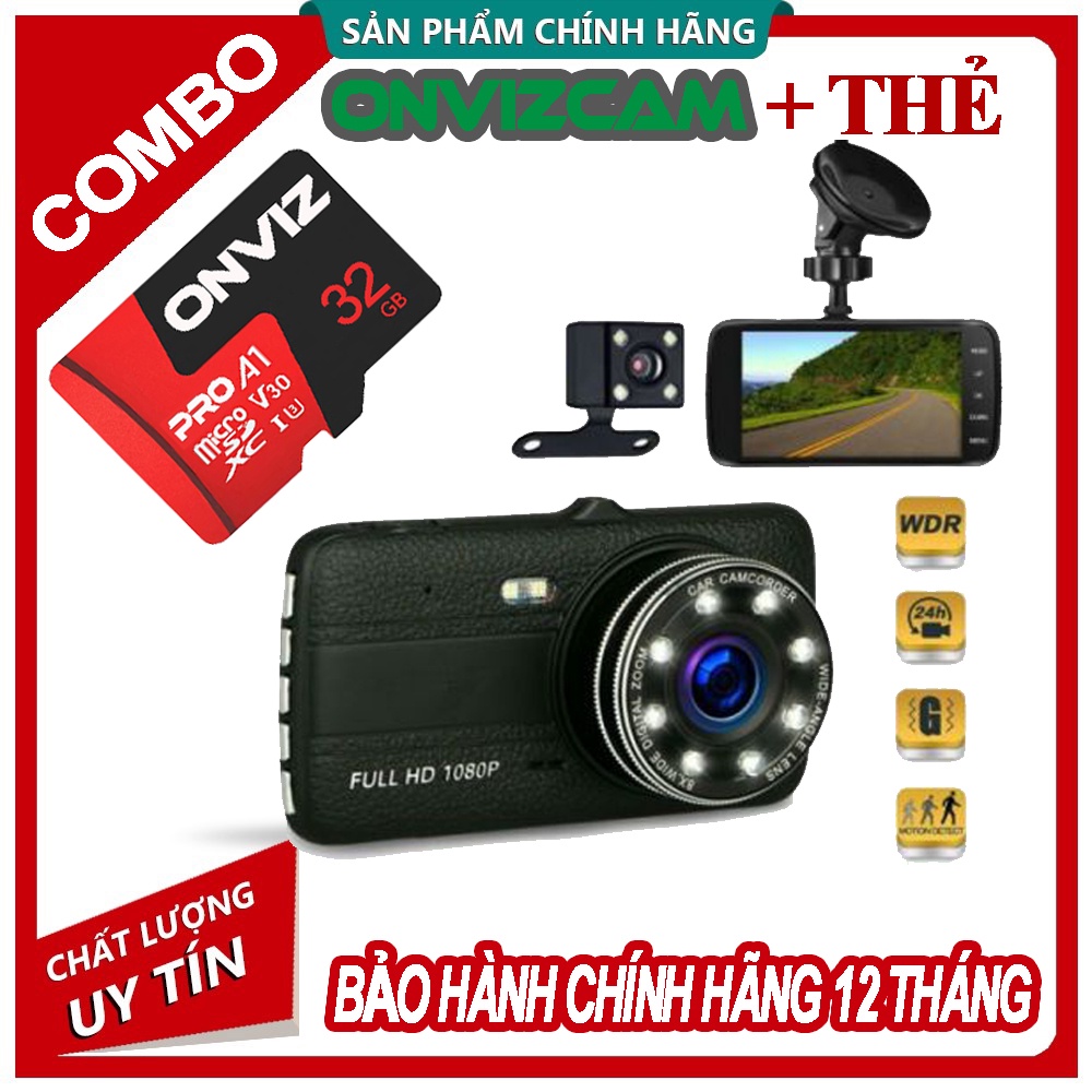 [Mã 253ELSALE hoàn 7% đơn 300K] Camera hành trình ô tô 8 led trợ sáng X004 - ghi hình đa chiều, có chế độ ghi đè