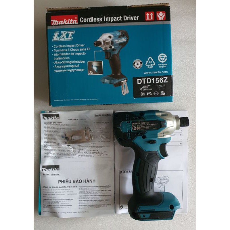 Thân máy bắn vít makita DTD156Z - 18V. (SẢN PHẨM CHƯA BAO GỒM PIN và SẠC).