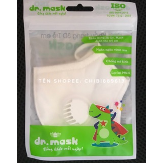 [HÀNG CHÍNH HÃNG] Khẩu trang trẻ em 3D Dr.Mask (CÓ VAN THỞ)