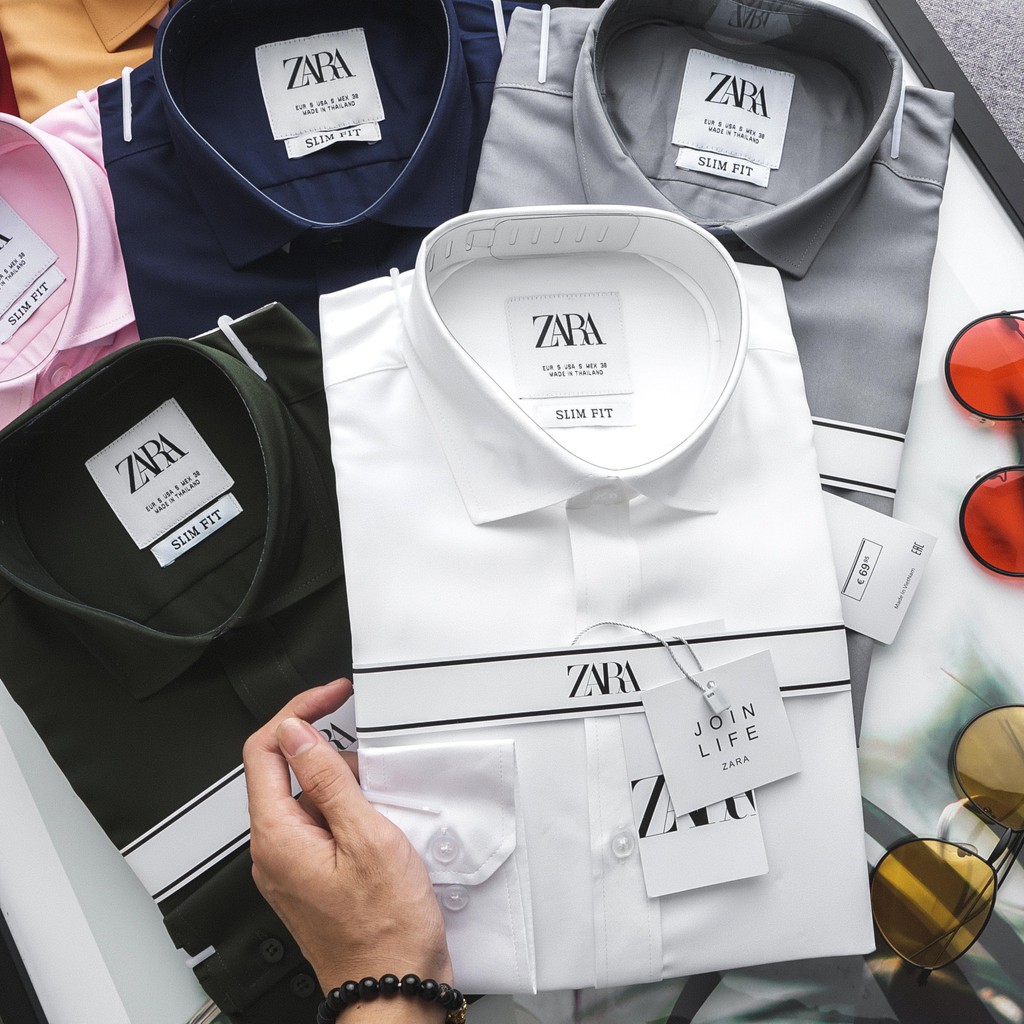 Áo Sơ Mi Nam Trắng Dài Tay Za-Ra, Somi Nam VNXK Vải Cotton Cao Cấp | BigBuy360 - bigbuy360.vn