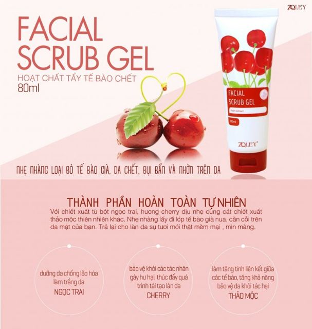 ￼ ￼ Gel tẩy tế bào chết Cherry Zoley ￼ ￼