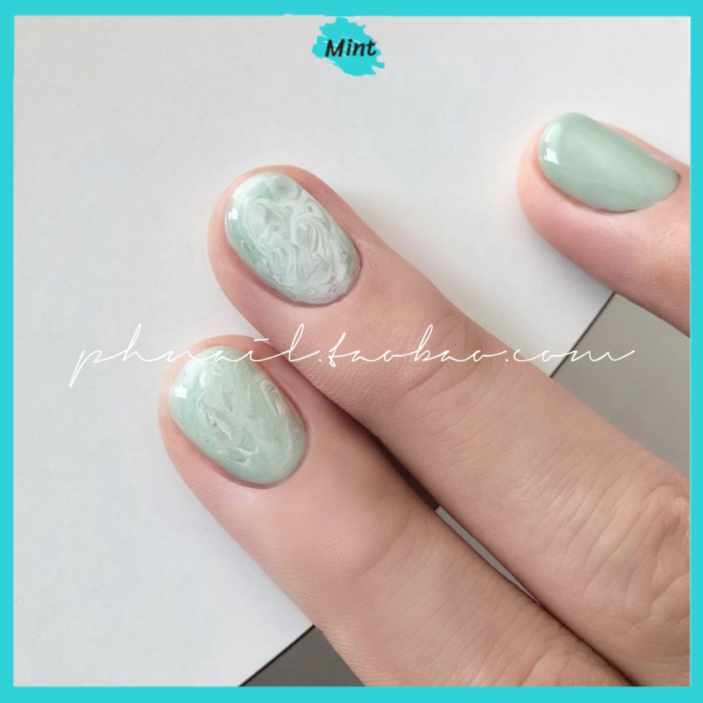 Nail Box Móng Úp Thiết Kế Vân Đá Phối Màu Pastel NB73 Nailbox Thủ Công Nhẹ Nhàng Phong Cách Hàn Quốc