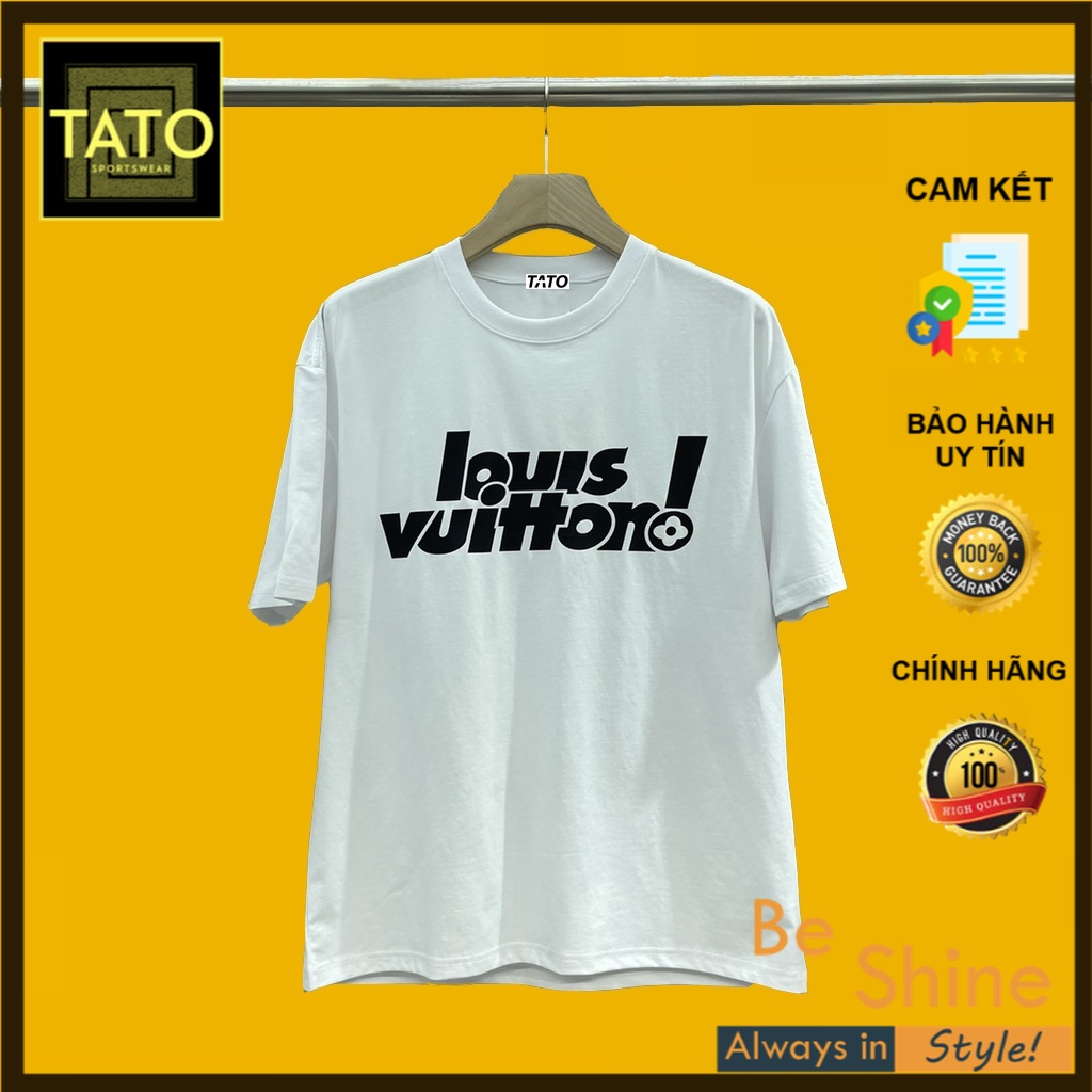 Áo Thun LV 02 in logo LouisVuitton , Áo Phông Unisex Form Rộng Chất Vải Cotton Thời Trang Nam Nữ - TATO Unisex Clothing