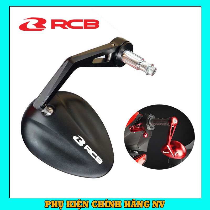 Gương xe máy thời trang mini RCB chiếu hậu mẫu S5 BAR gắn gù tay lái, kính chiếu hậu cho AB, SH, SH Mode, Wave,…