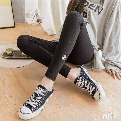 Quần legging len tăm mickey_legging body siêu co giãn_kèm ảnh thật