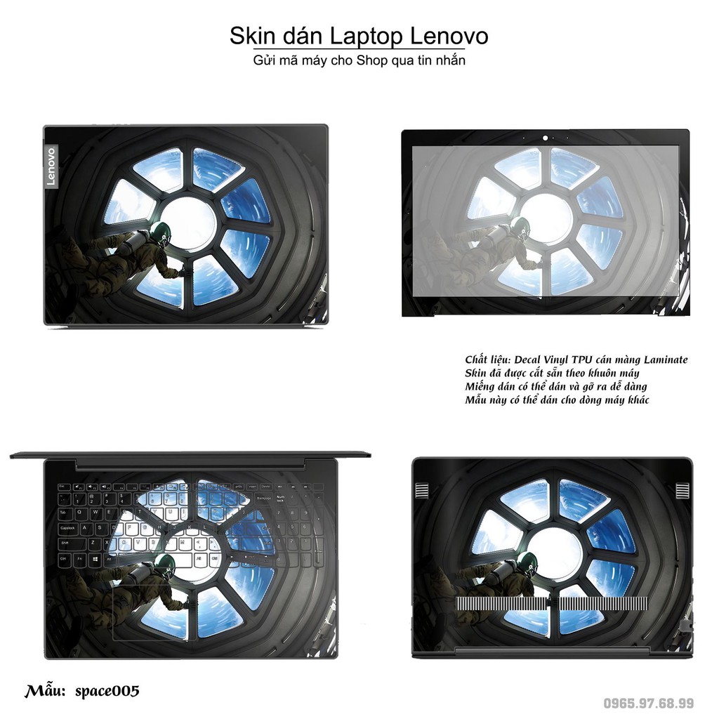Skin dán Laptop Lenovo in hình không gian (inbox mã máy cho Shop)