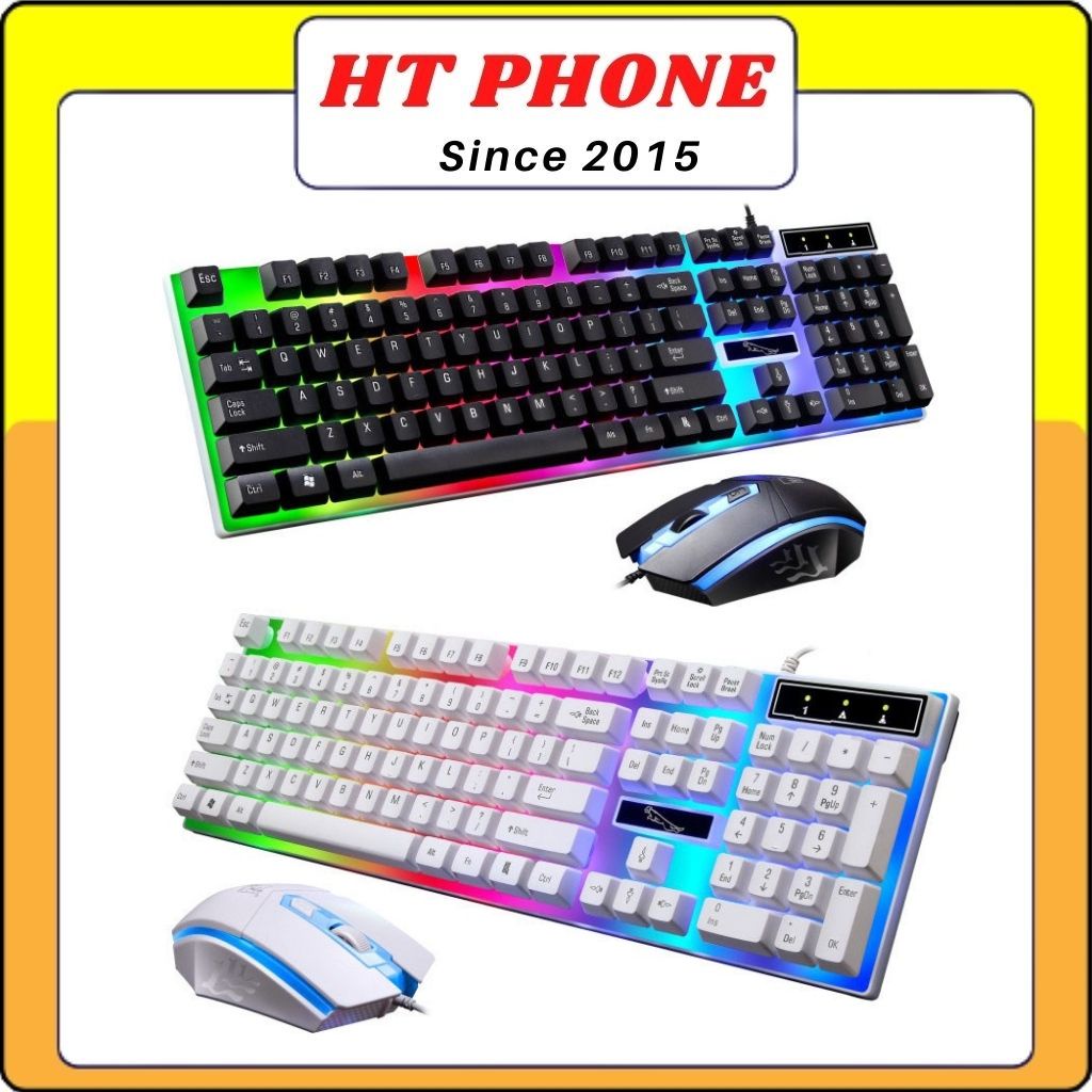 Bàn phím máy tính giả cơ gaming giá rẻ dùng cho máy tính laptop có dây - HT PHONE