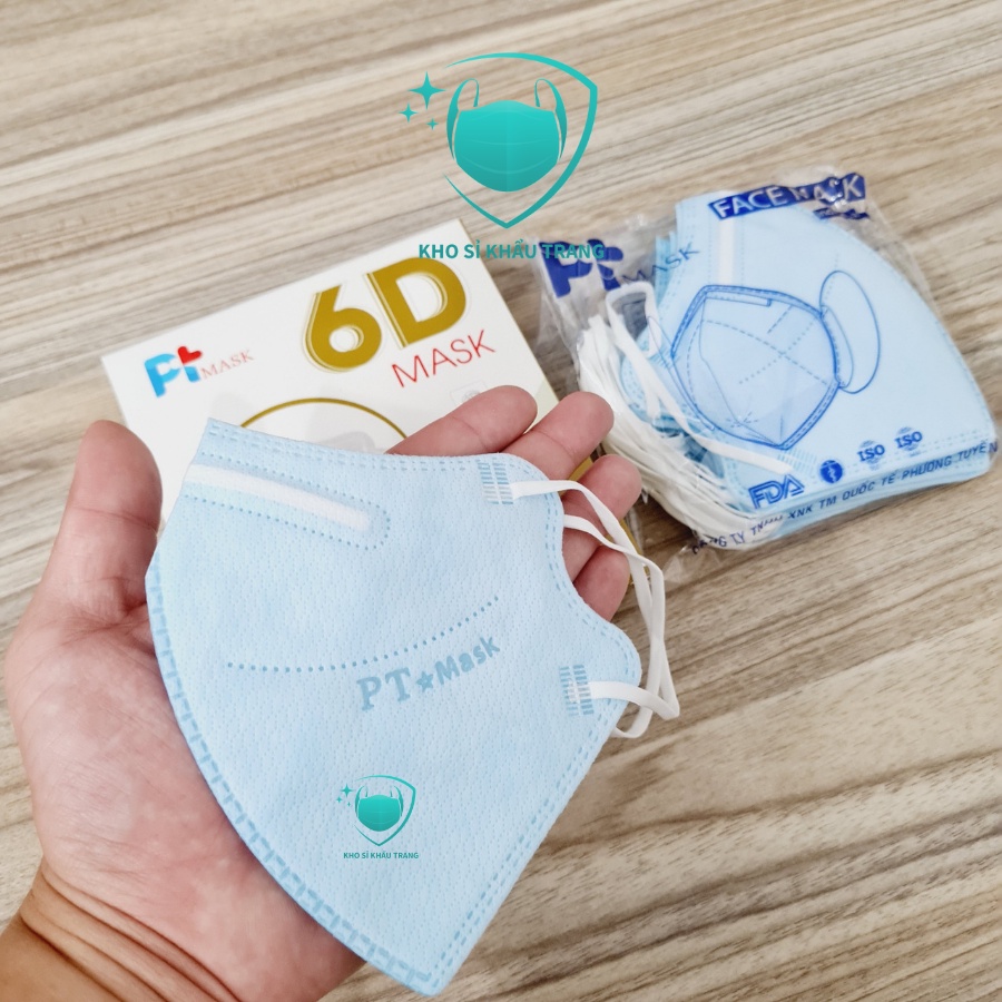 Khẩu trang 6D mask PT hộp 10 cái 5 lớp dày