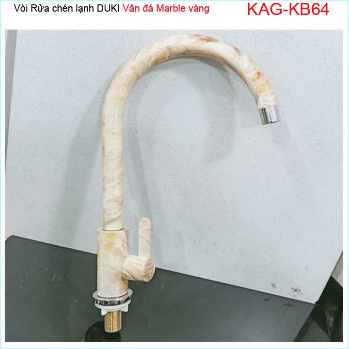 Vòi chậu rửa vân đá marble Duki KAG-KB64, vòi lạnh marble thủ công cao cấp cao