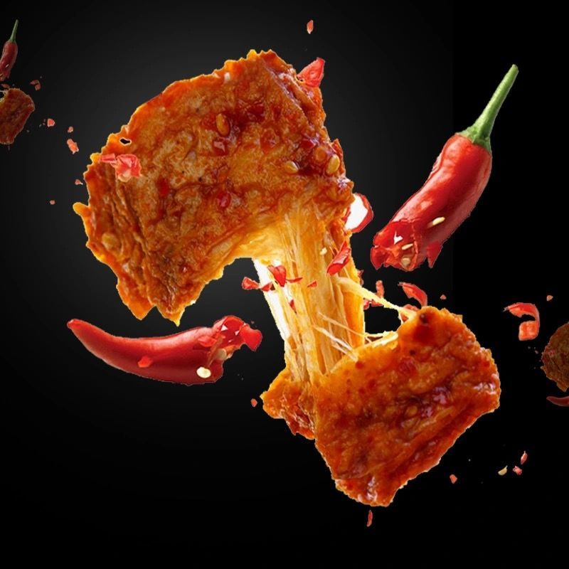 UBít tết cắt nhỏ Bít tết chay Dải cay Net Màu đỏ Đồ ăn nhẹ Đồ ăn nhẹ Gói quà tặng Bán buôn giá rẻ
