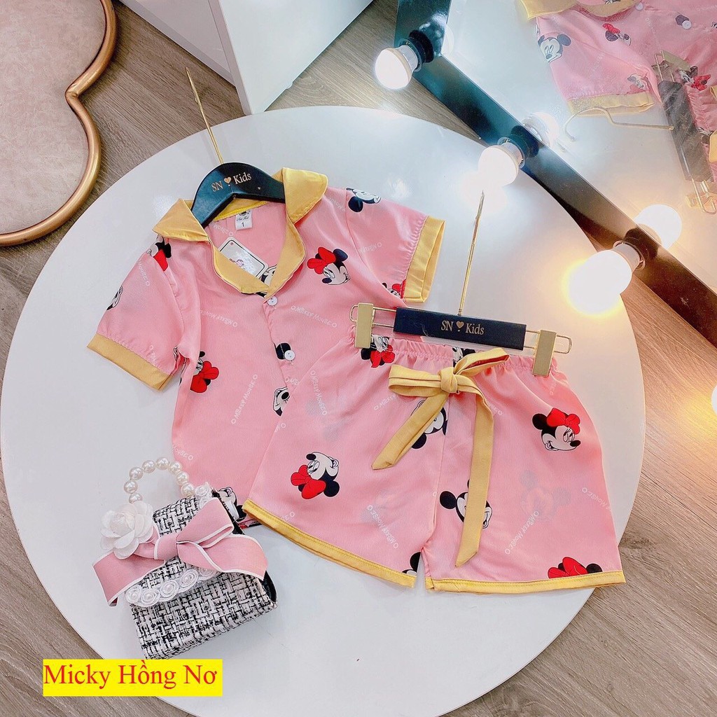 Bộ PIJAMA ĐÙI CHẤT LỤA CAO CẤP SANG - MỊN - ĐẸP CHO BÉ (8-22KG kg)