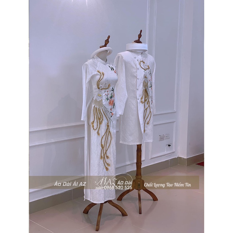 Áo Dài Cặp Cô Dâu Chú Rể Cưới Hỏi AZ003