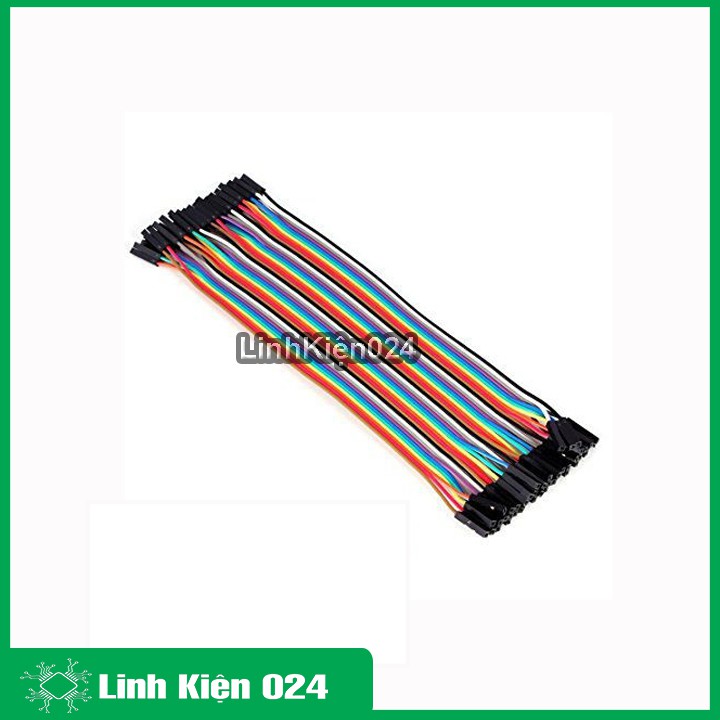 Tệp 10 sợi dây nối 40P 7 màu dài 30cm (2 đầu cái cái)