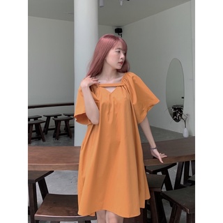 D03 - Đầm babydoll vàng cam