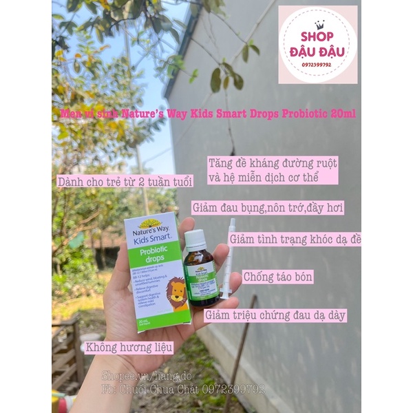 Men vi sinh Nature’s Way Kids Smart Drops Probiotic 20ml tăng khả năng miễn dịch đường ruột
