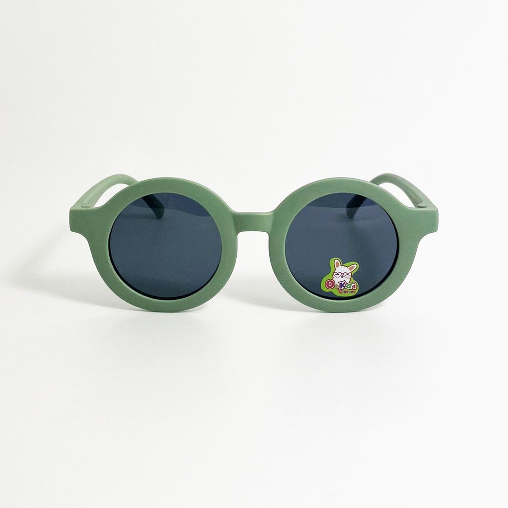 Kính mát trẻ em JJ11065 gọng nhựa dẻo, kiểu dáng tròn thời trang, tròng chống tia UV cao cấp dành cho bé trai và bé gái