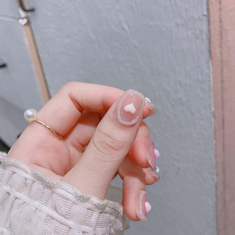 Phụ Kiện Trang Trí Móng Tay Hình Trái Tim Dễ Thương DIY