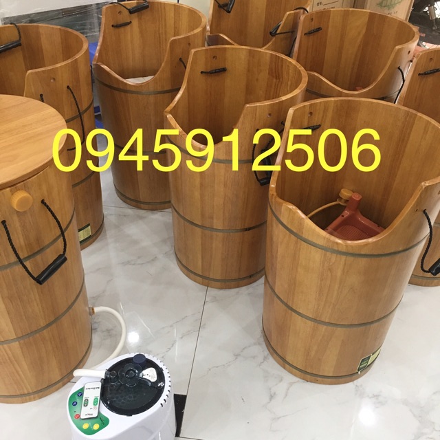 Thùng Gỗ Ngâm Chân Xông Hơi Thảo Dược Gỗ Loại 1