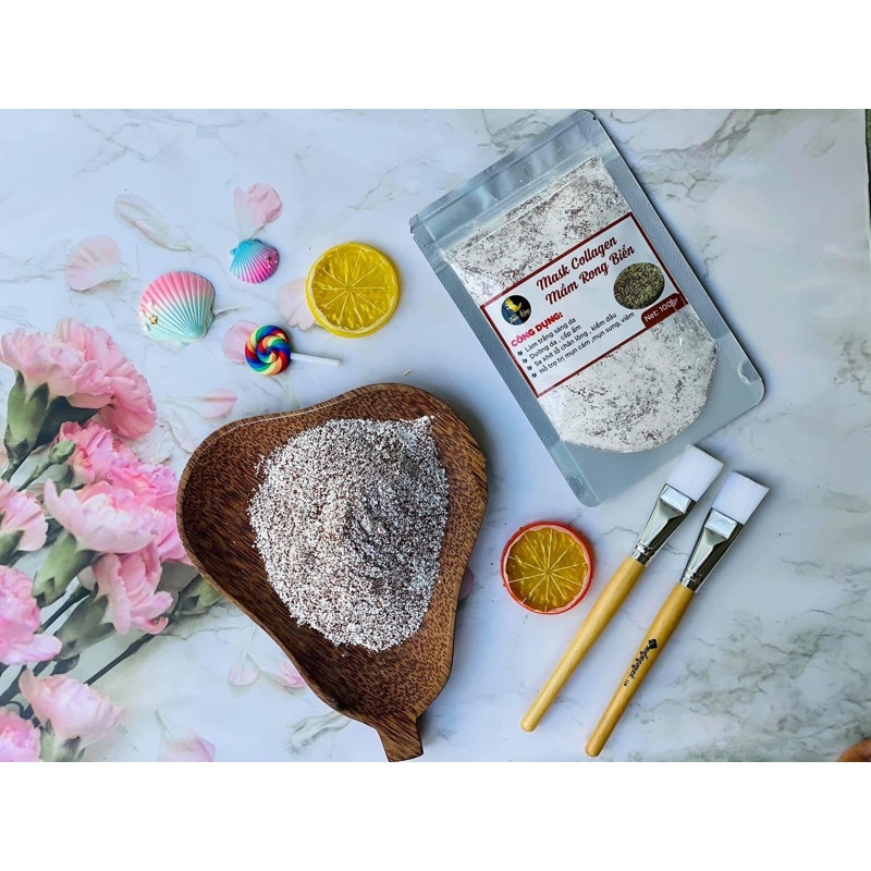 Mask Collagen Mầm Rong Biển Gói 100gr